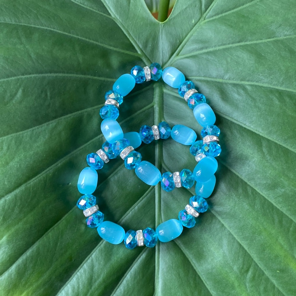 Blue Beaded Bracelet